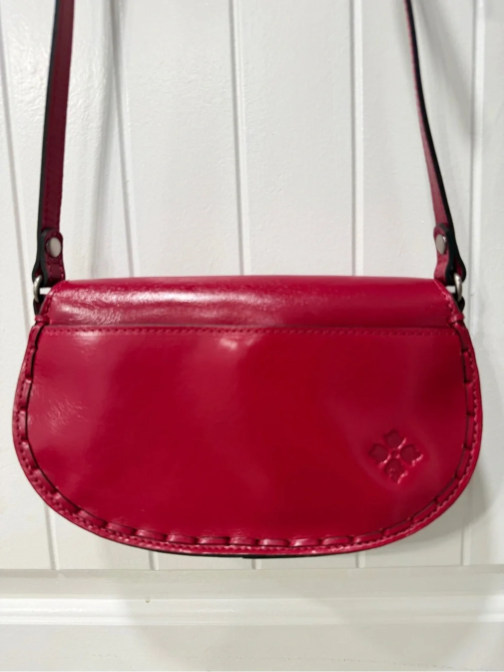 Patricia Nash Red Embossed Leather Lydie Crossbody